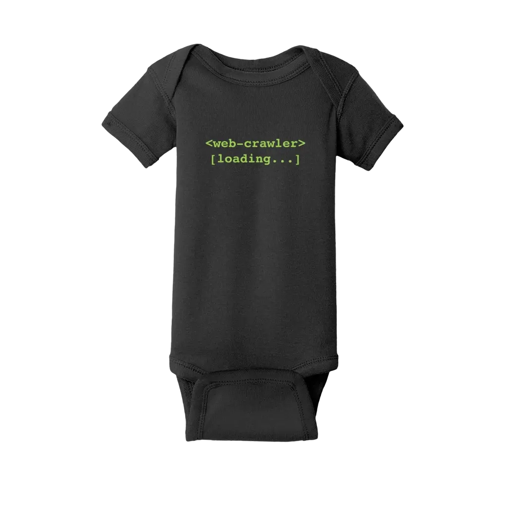 Web Crawler Onesie (Green Text)