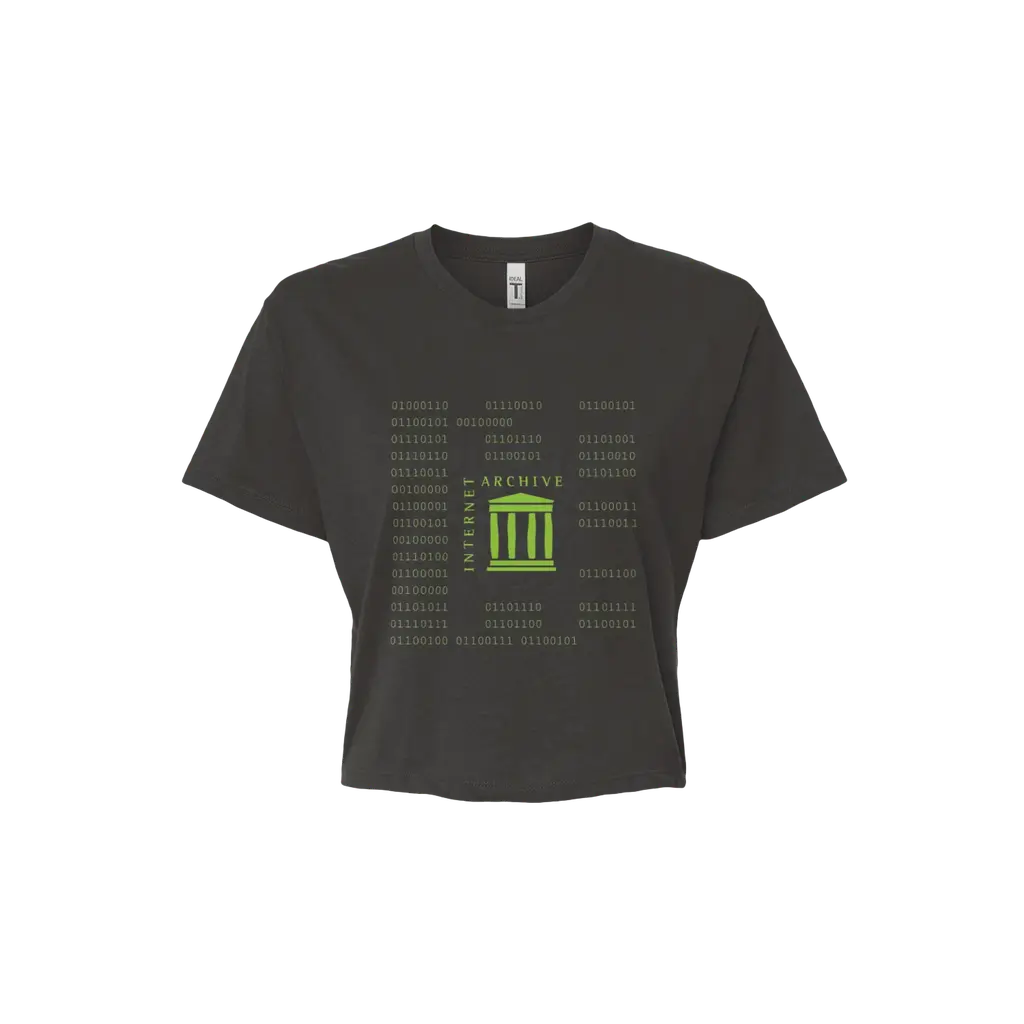 Internet Archive Crop Top (Green Text)