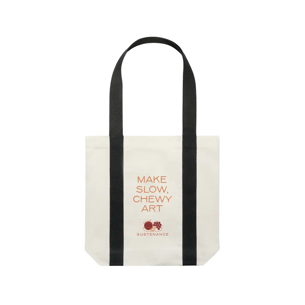 "Make Slow, Chewy Art" Two-Tone Tote
