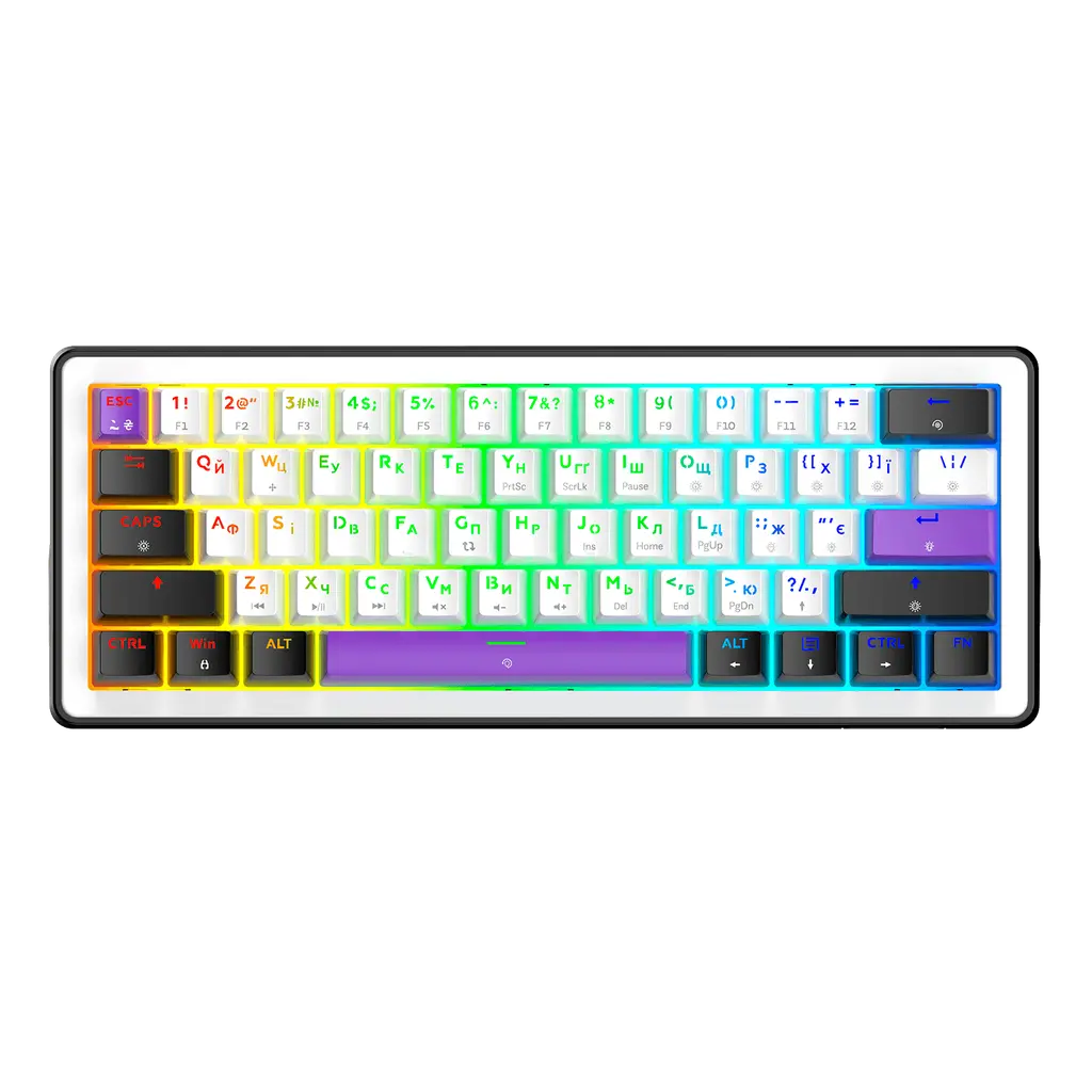 💙😎Hator Brand Hellyberry HK60 US/UA Mechanical RGB Keyboard🤘💛