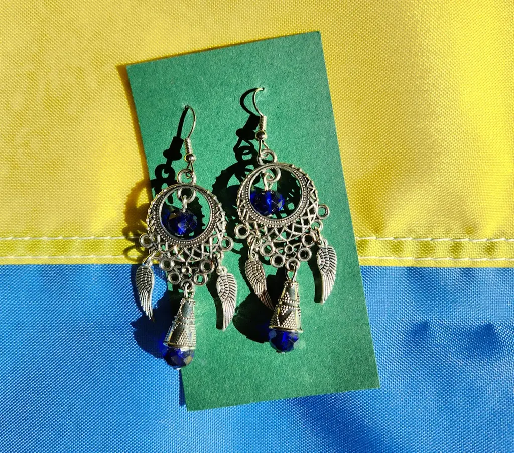 💙💍Handmade Ornate Earrings from Kyiv💎💛