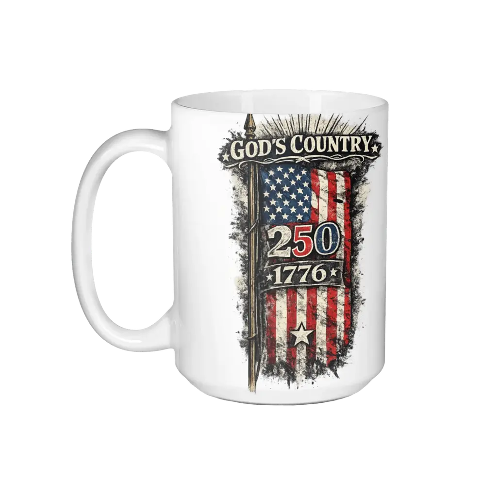America 250 God's Country Mug