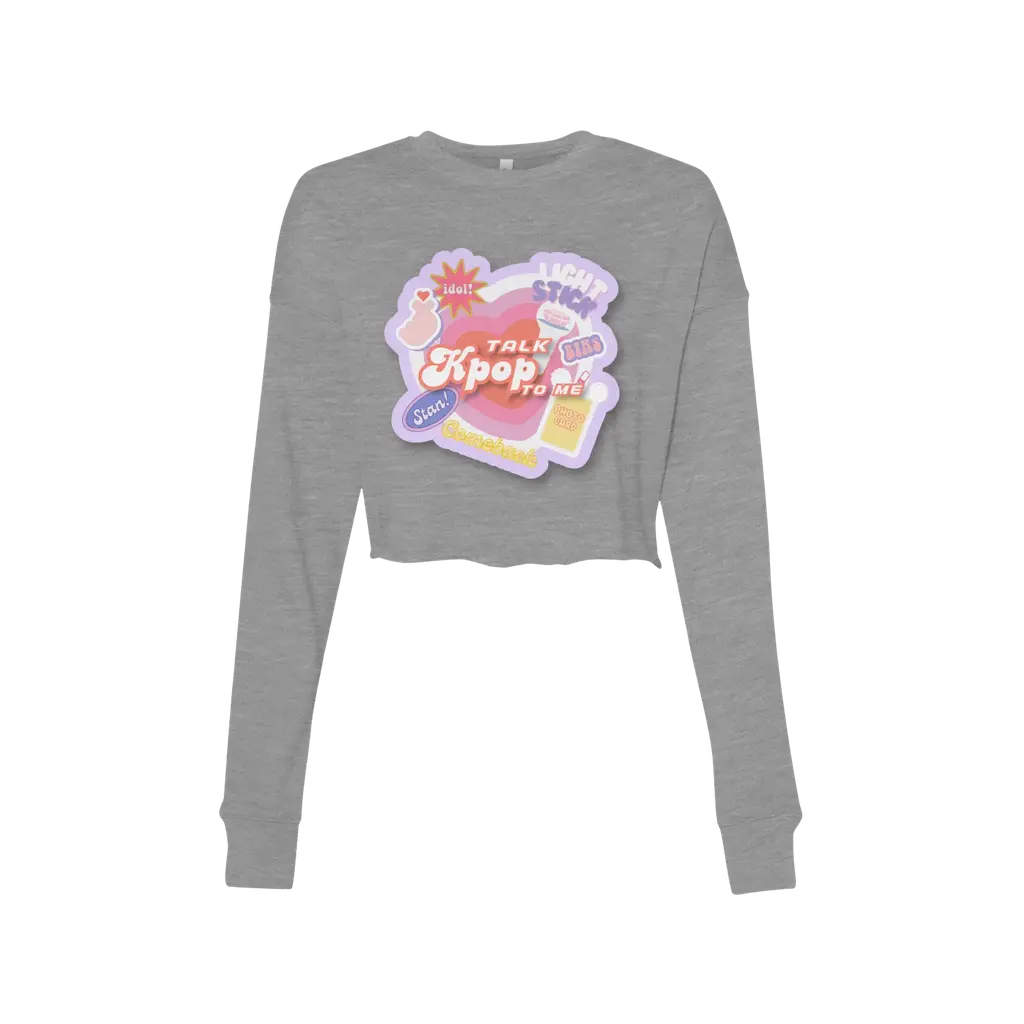Talk Kpop To Me Crop Fleece