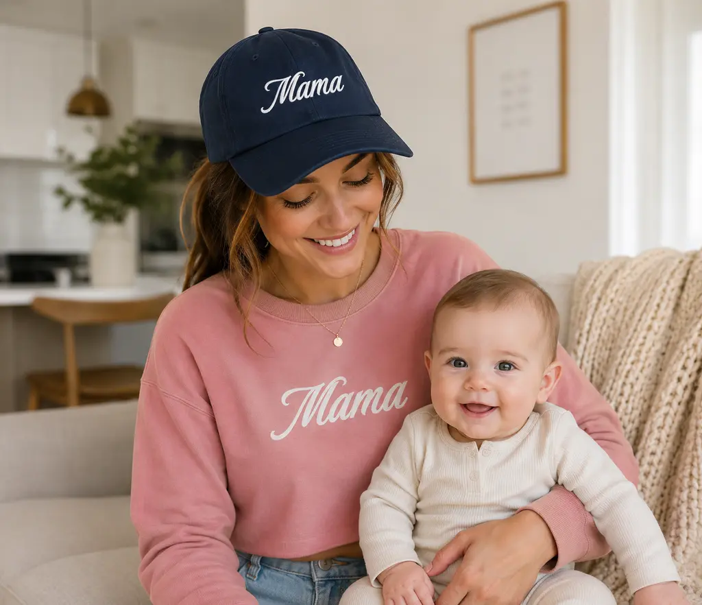 Mama Woman's Crop Crew Fleece