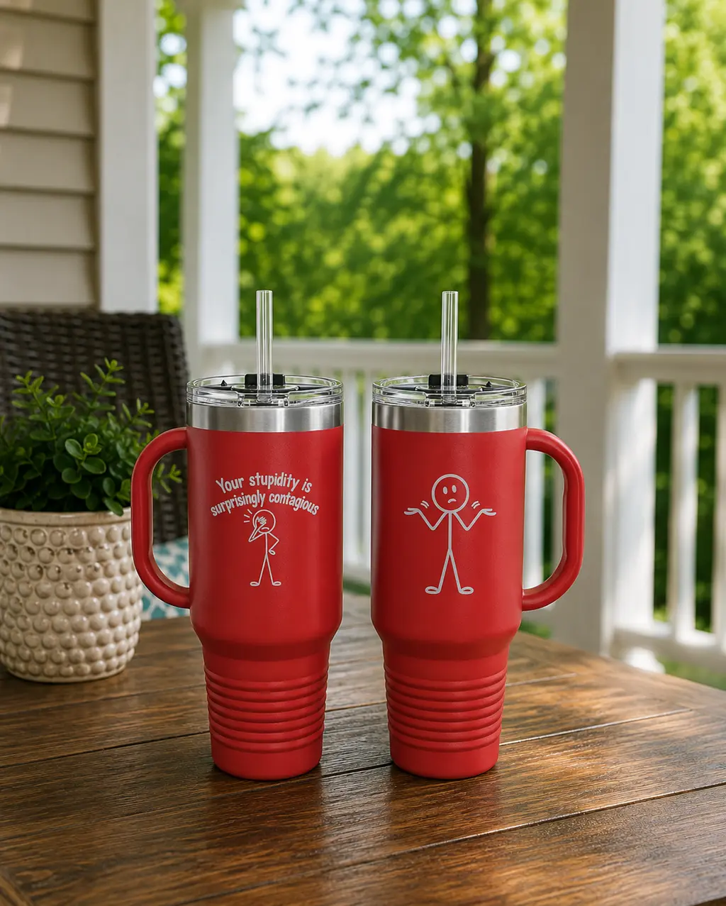 Your Stupidity is surprisingly contagious Tumbler 40oz