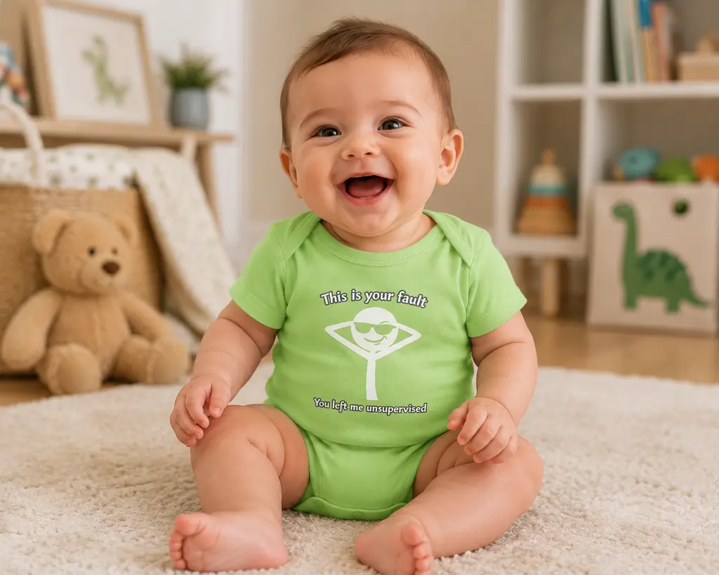 Left Unsupervised Baby Onesie 