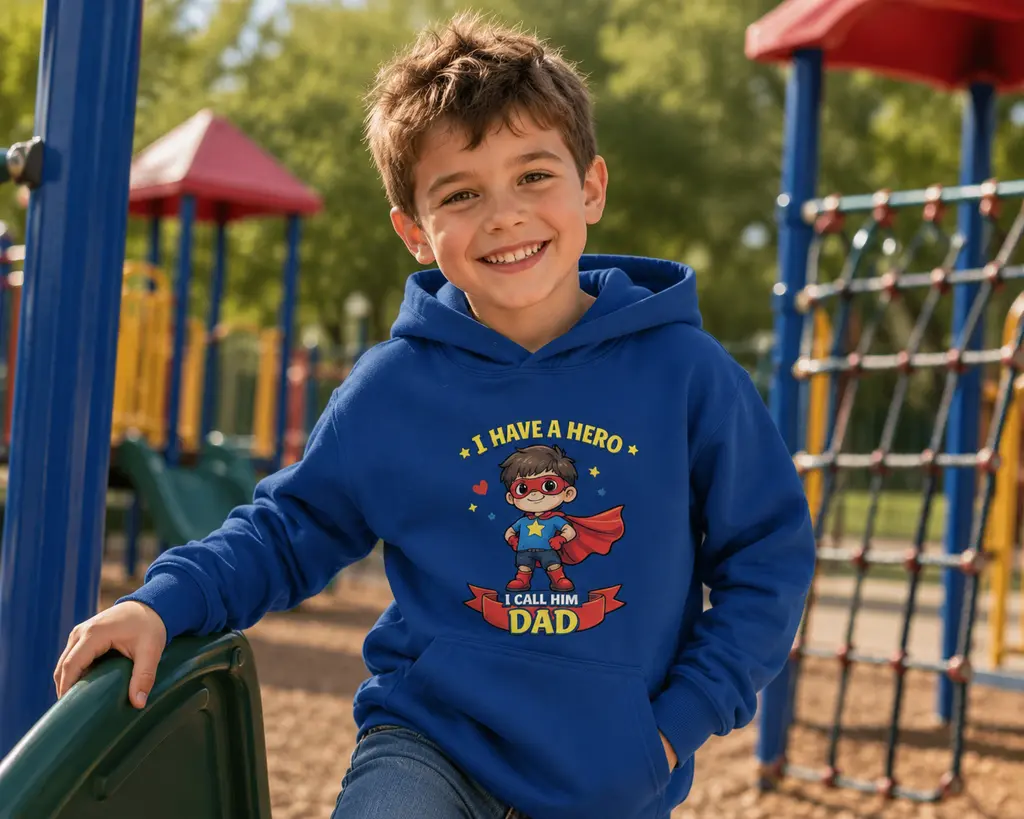 I have a Hero, I call him dad Boys Youth Hoodie
