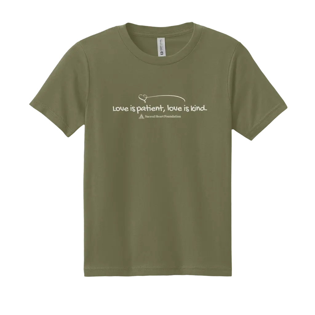 Love is Patient, Love is Kind: Next Level Youth T-Shirt