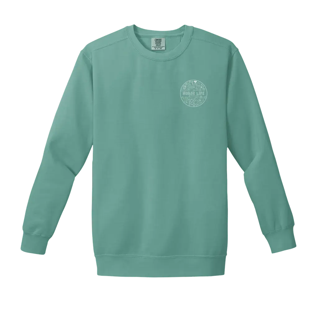 Nurse Life: Comfort Colors Crewneck Sweatshirt