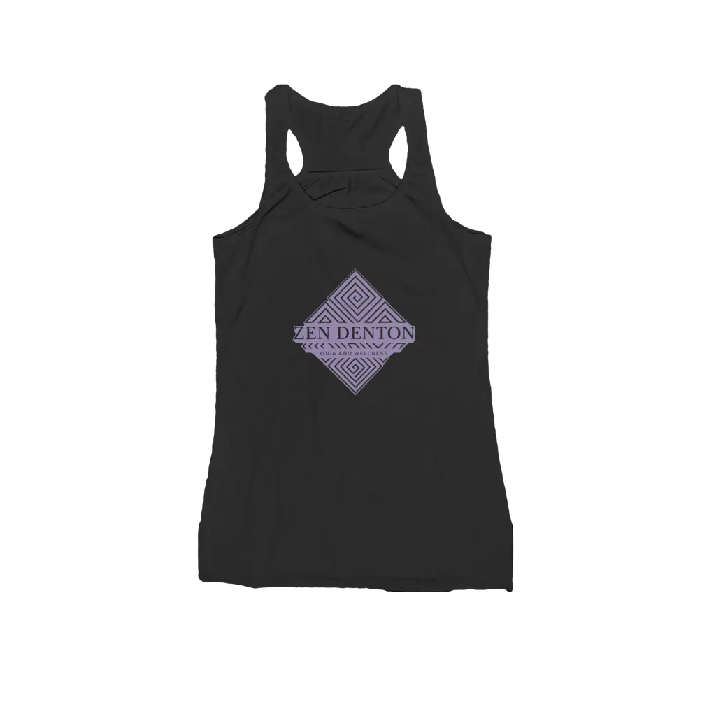 Zen Denton- Purple logo tank (Hot Yoga, cool people back)