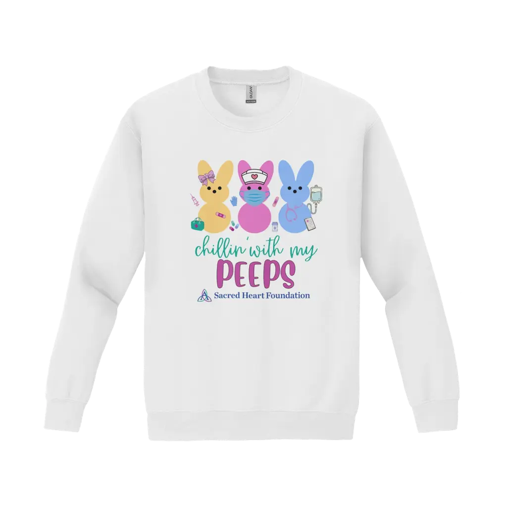 Chillin' with my peeps: Gildan Crewneck Sweatshirt