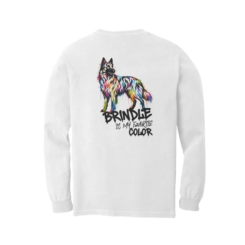 Brindle Favorite Color - Long Hair - Long Sleeve Tee