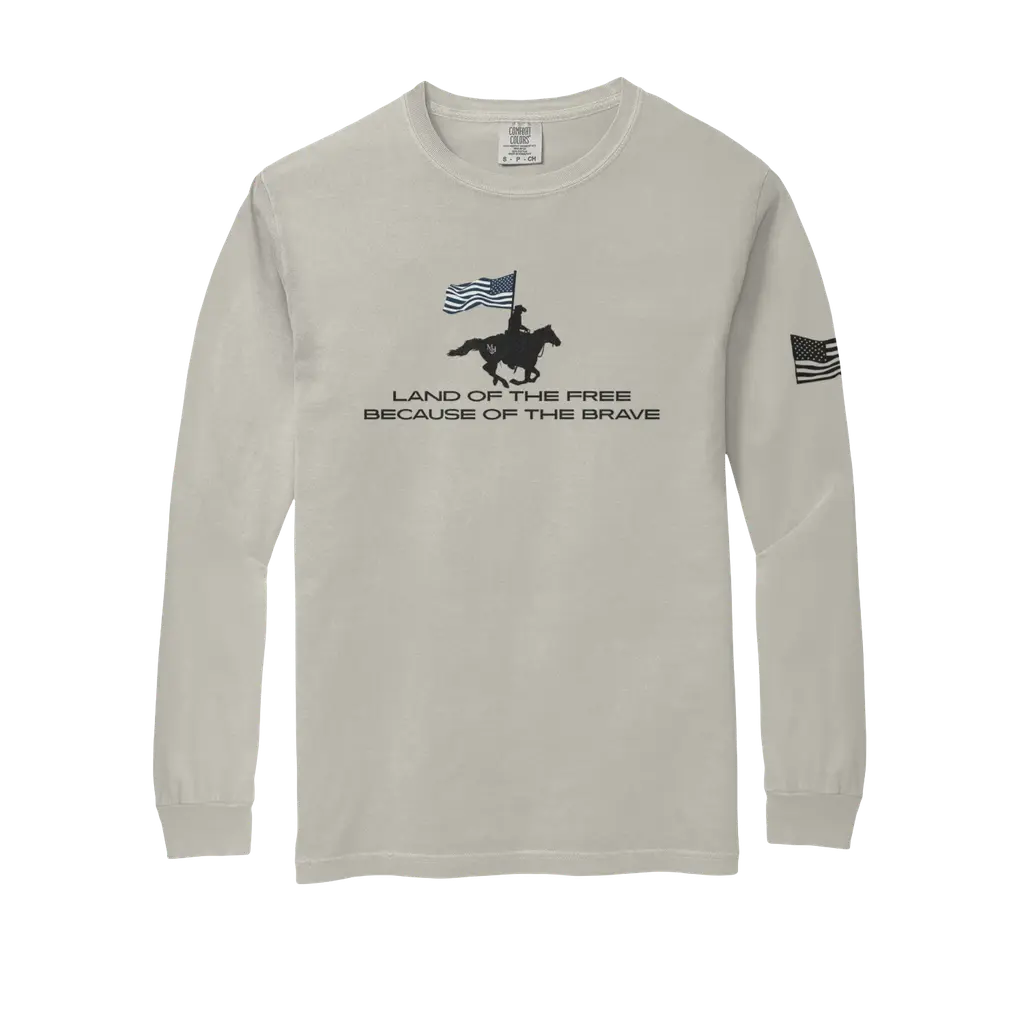 Land of the Free Because of the Brave Long Sleeve T-Shirt