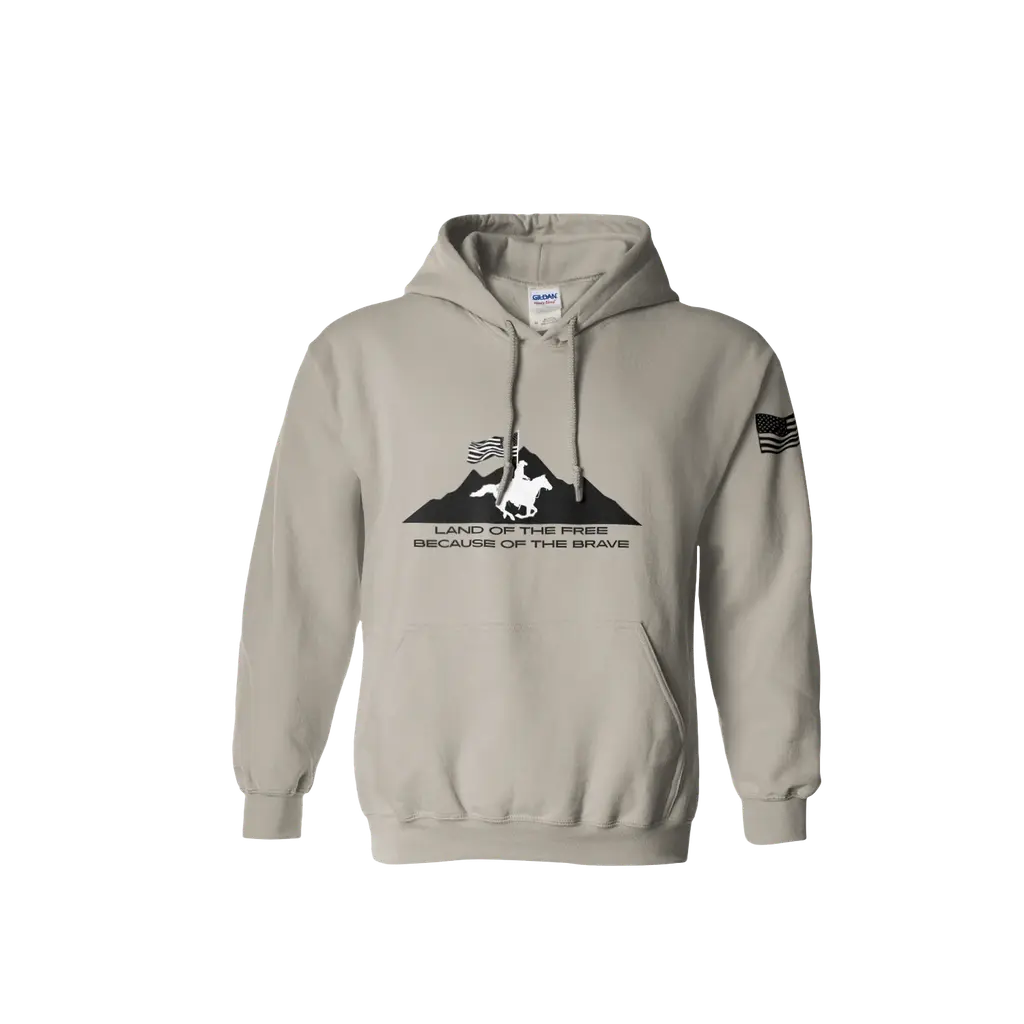 Land of the Free Because of the Brave Hooded Sweatshirt