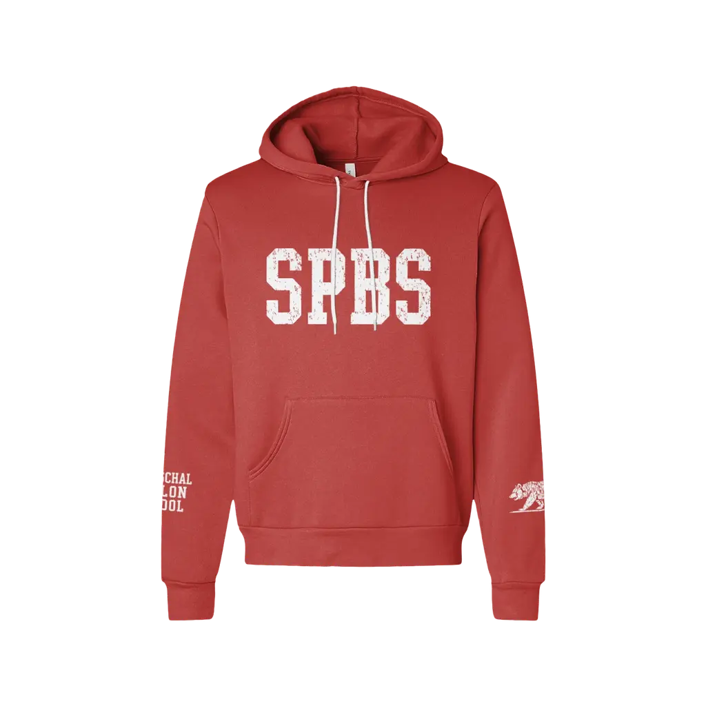 Adult SPBS Hoodie with sleeve logos - Red