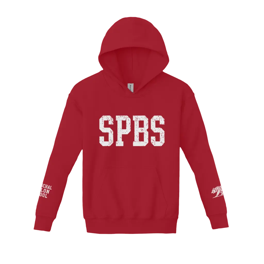 Youth SPBS Hoodie with sleeve logos - Red