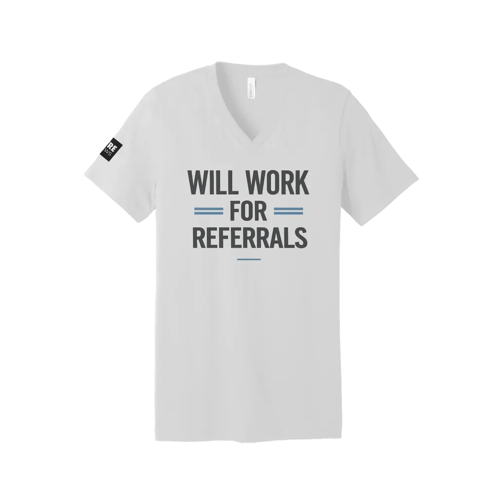 Will Work For Referrals V-Neck