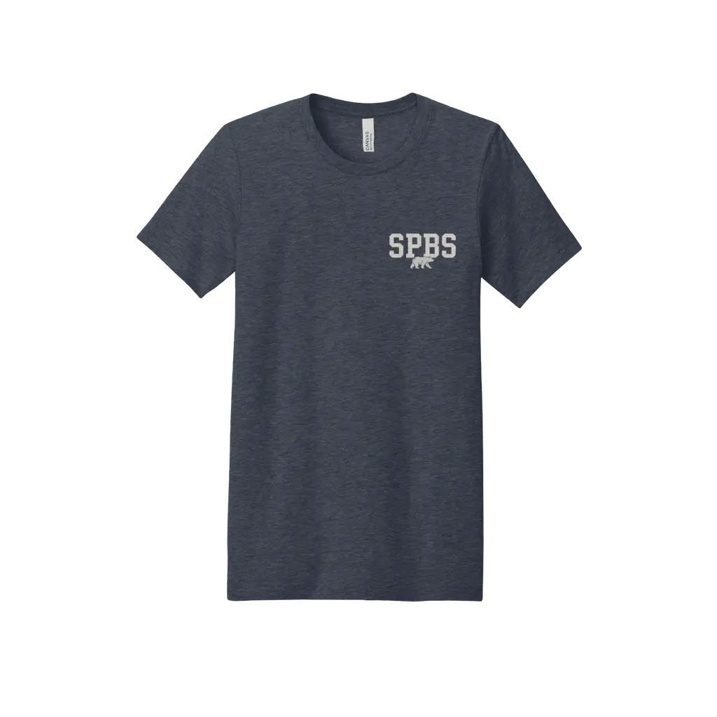SPBS with Bear Corner Crest - Heather Midnight Navy/Heather Cardinal