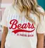 Adult Bears Script with Stripes Shirt - White thumbnail 1