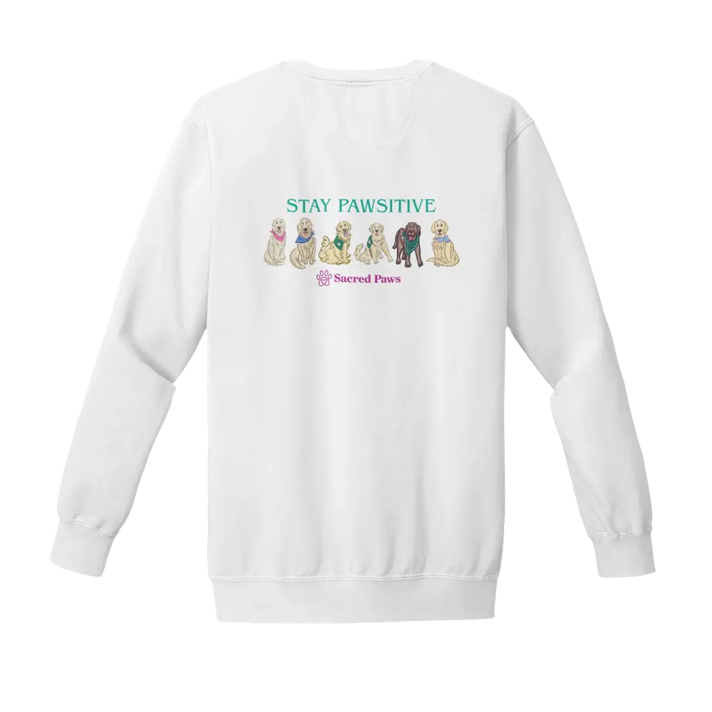 Stay Pawsitive: Comfort Colors Crewneck Sweatshirt