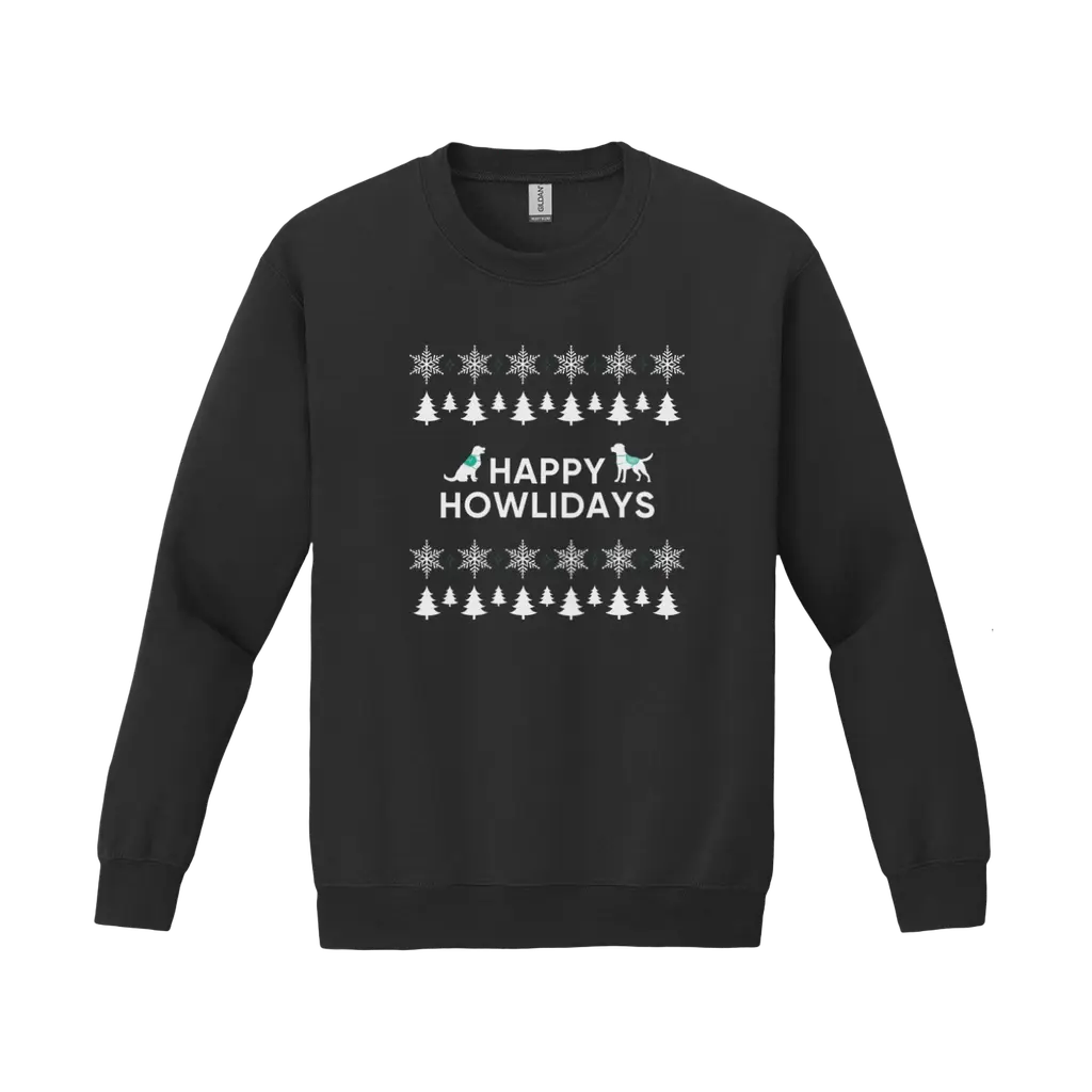 Happy Howlidays - Facility Dog: Gildan Crewneck Sweatshirt