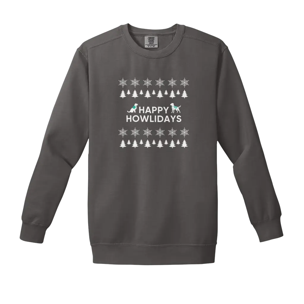 Happy Howlidays - Facility Dog: Comfort Colors Crewneck Sweatshirt