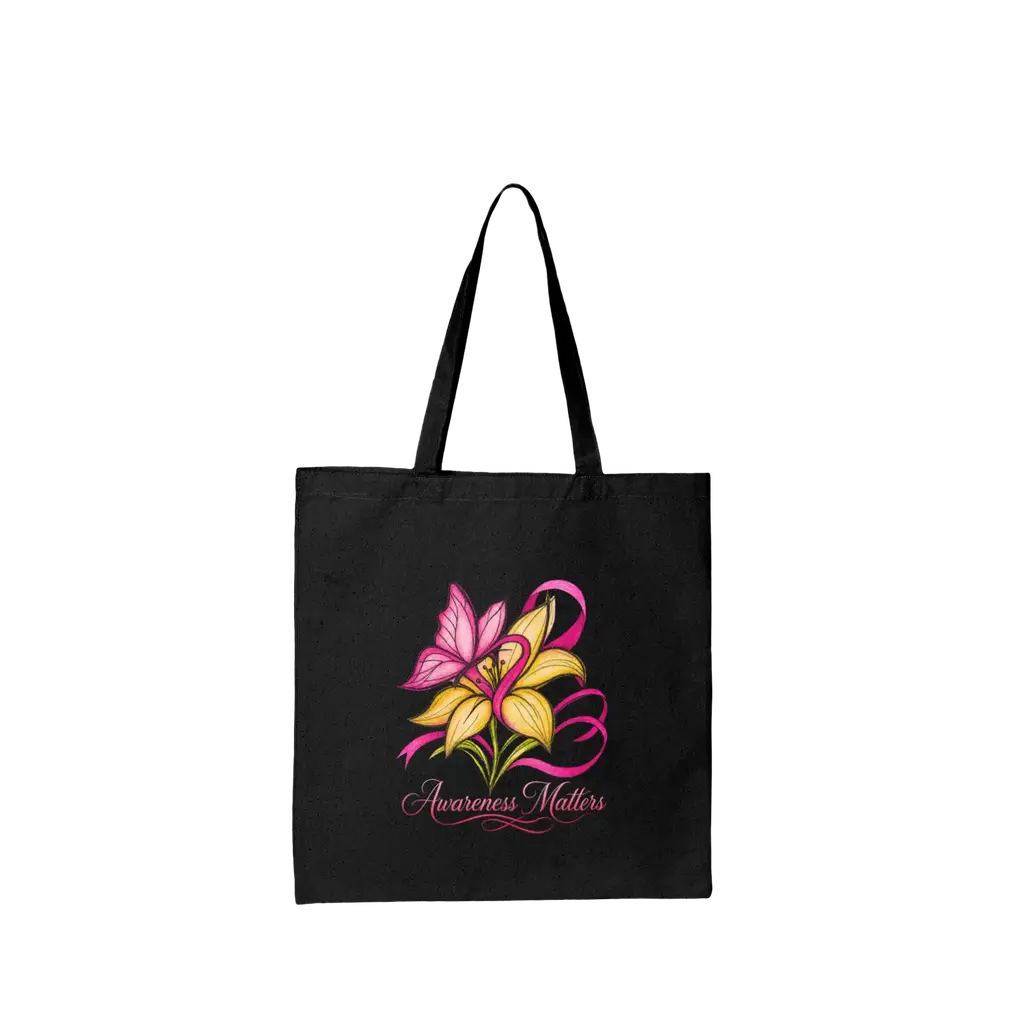 Tote (Black) Breast Cancer Awareness 