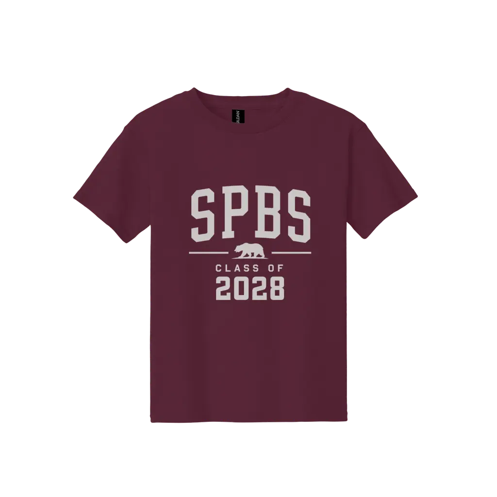 Youth Class of 2028 Tee - Maroon