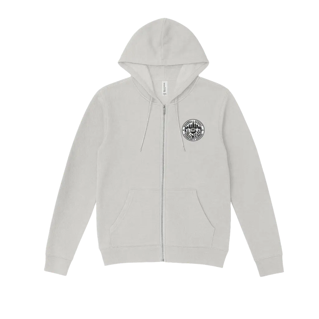 MSCG Logo Zip Up Hoodie Light Colors Unisex