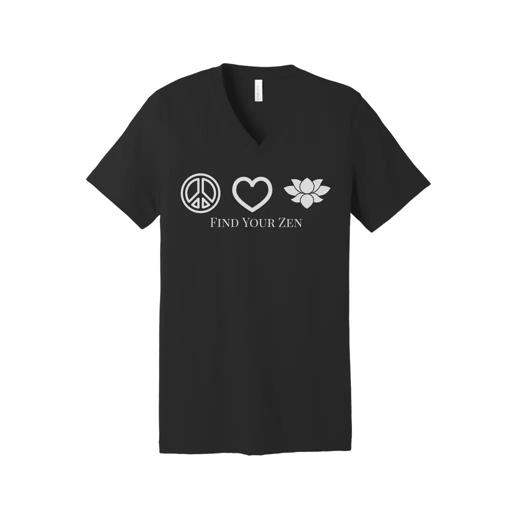 V- Neck- Find your Zen (3rd eye logo on back)