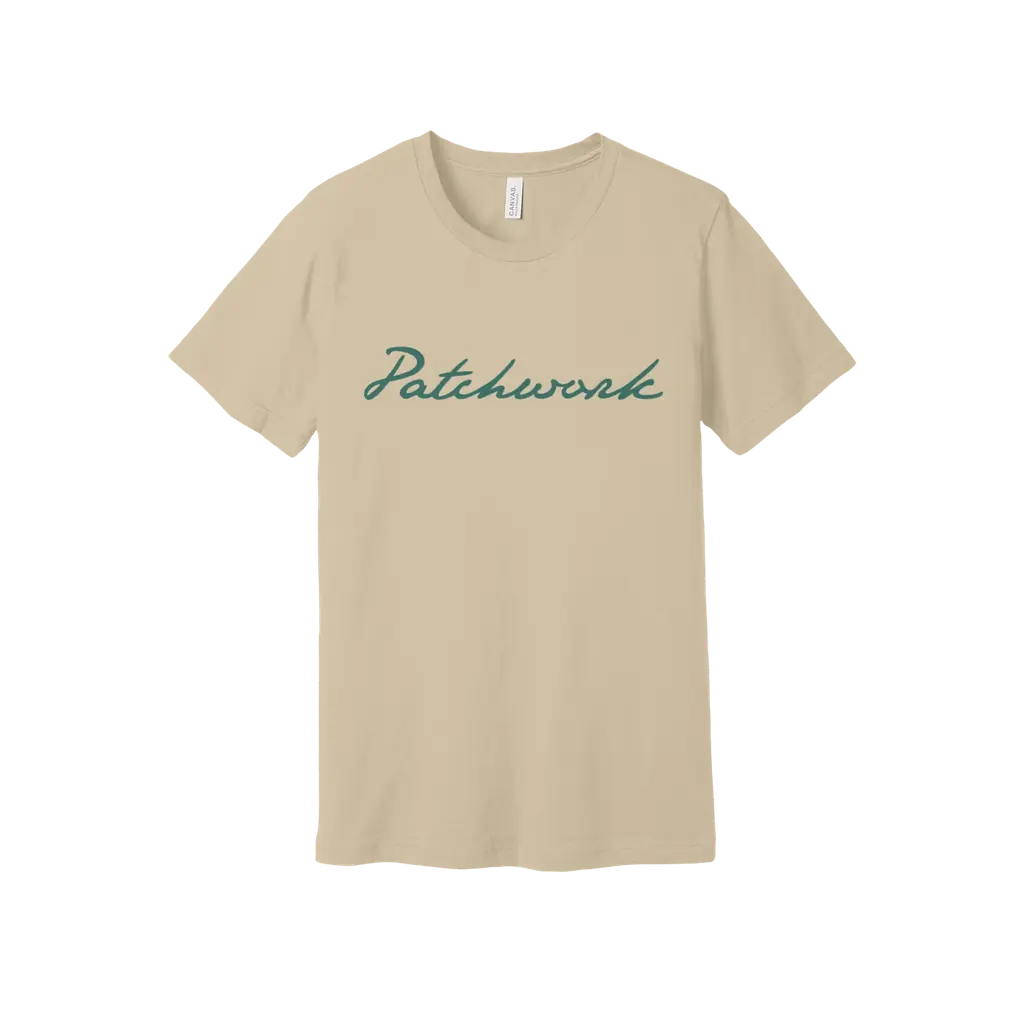 Patchwork Green Wordmark Tee