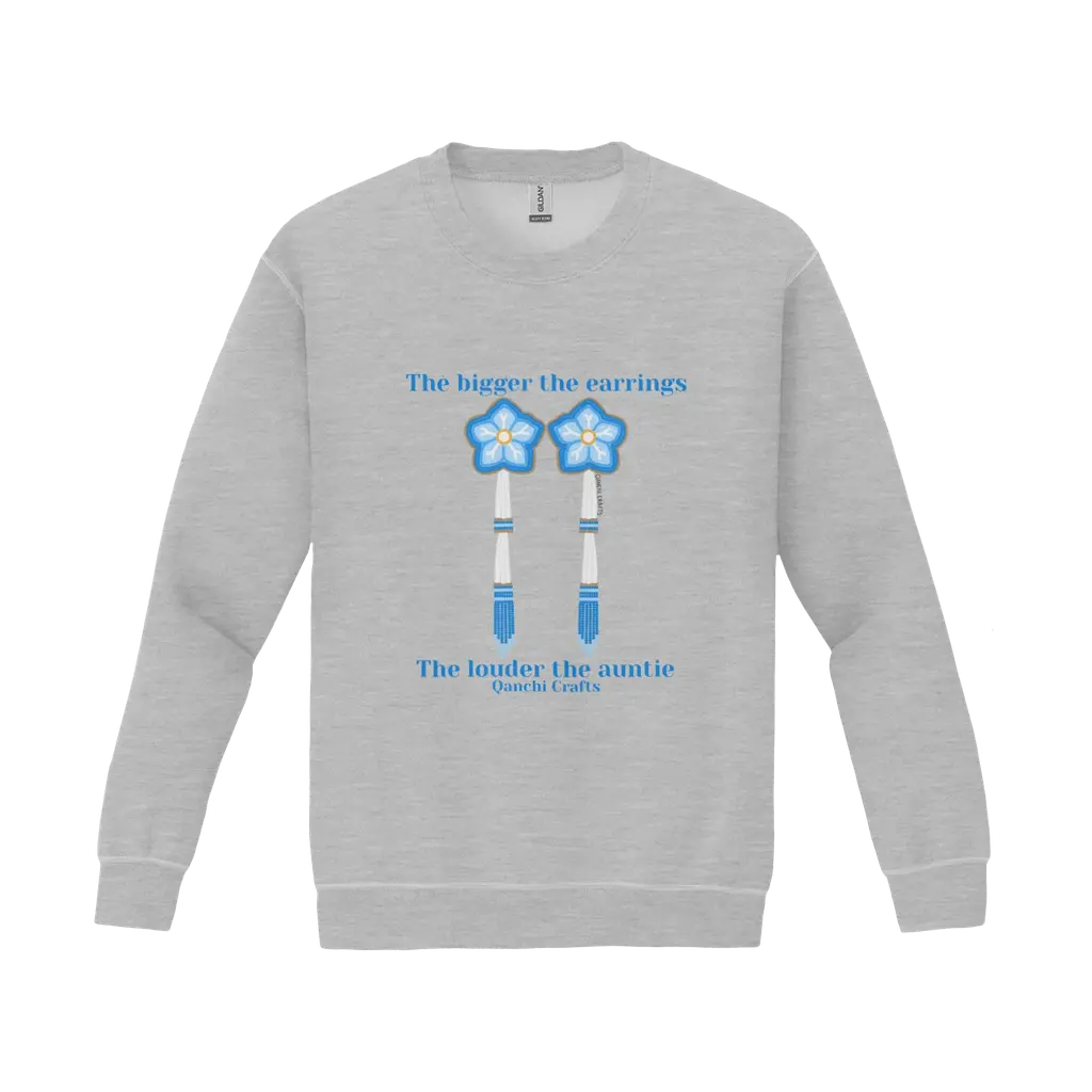 Auntie Earrings Design Crewneck