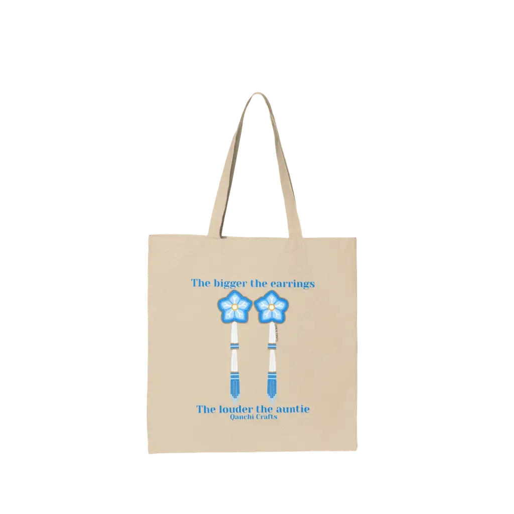 Auntie Earrings Design Tote Bag