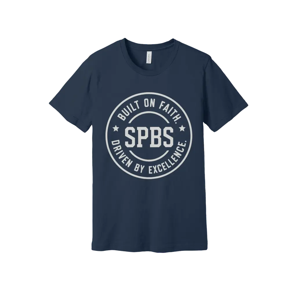 Adult SPBS Shirt with Crest - Cardinal and Navy
