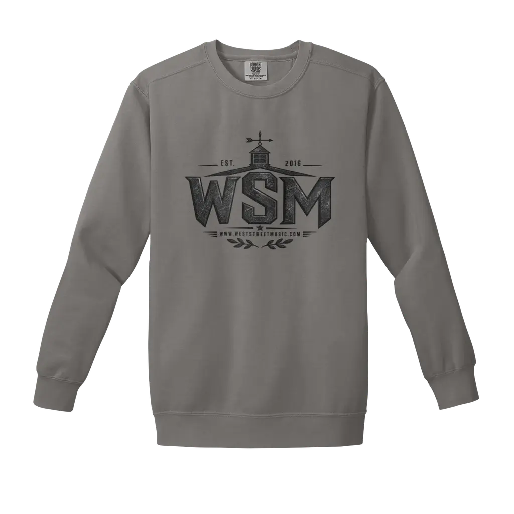 Block letter crew neck