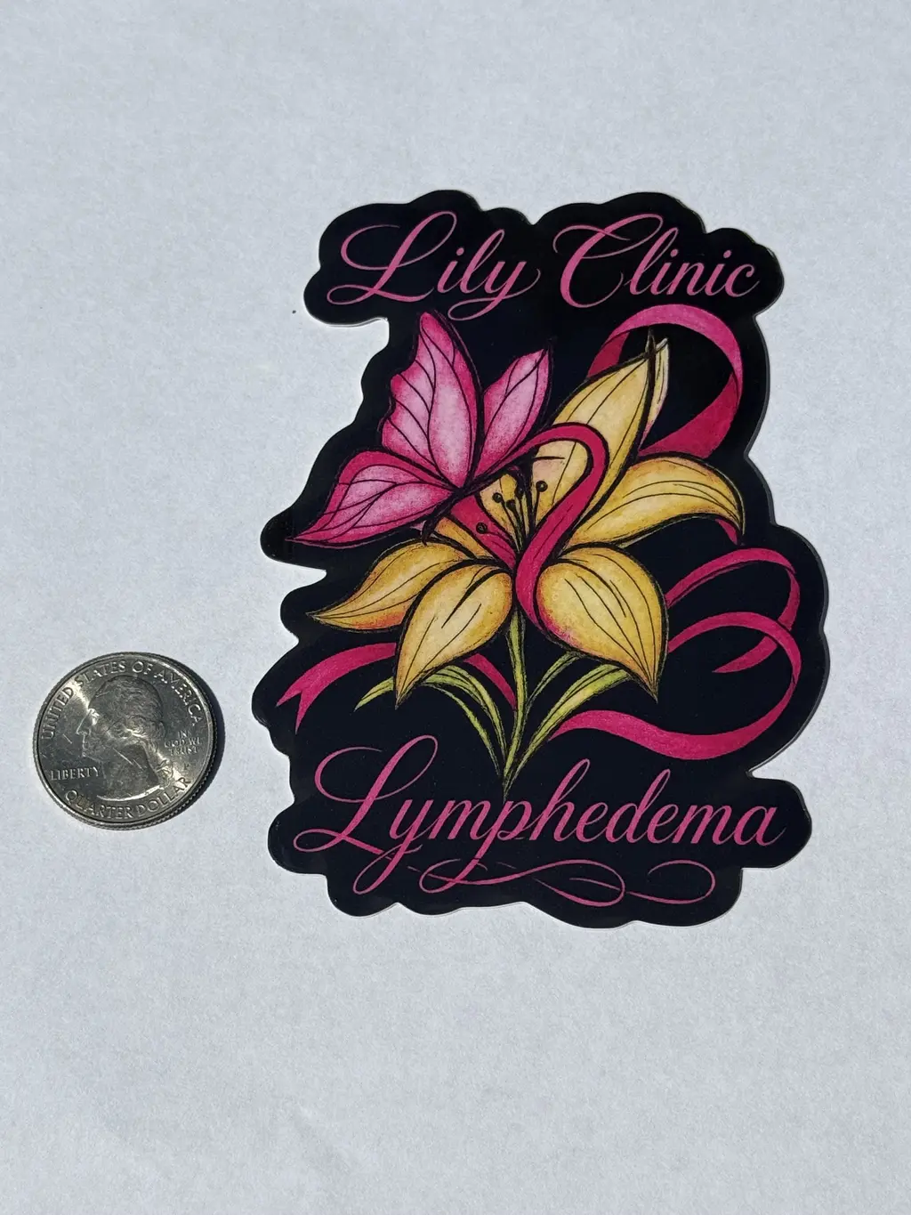 Fundraiser: Lily Clinic Sticker Breast Cancer Ribbon