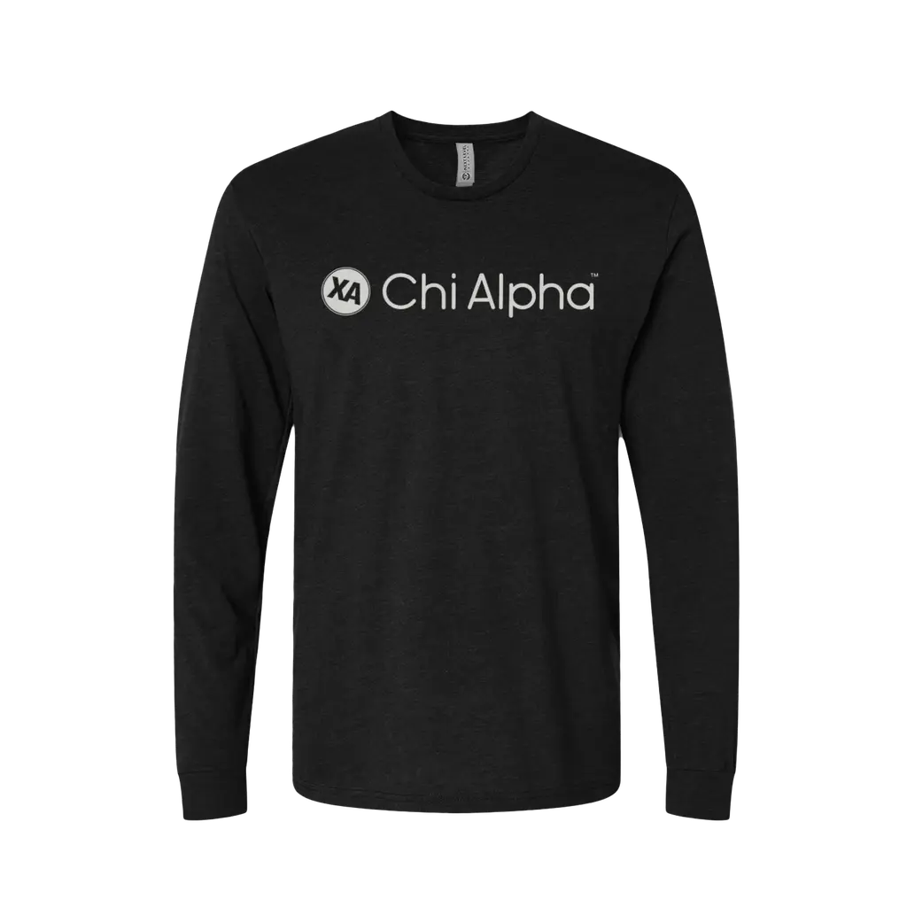 Chi Alpha White Logo Ringspun Long Sleeve