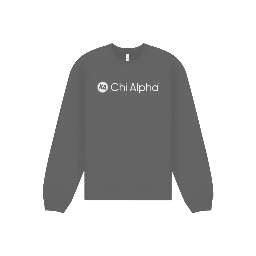 Chi Alpha Logo White Heavyweight Sweatshirt