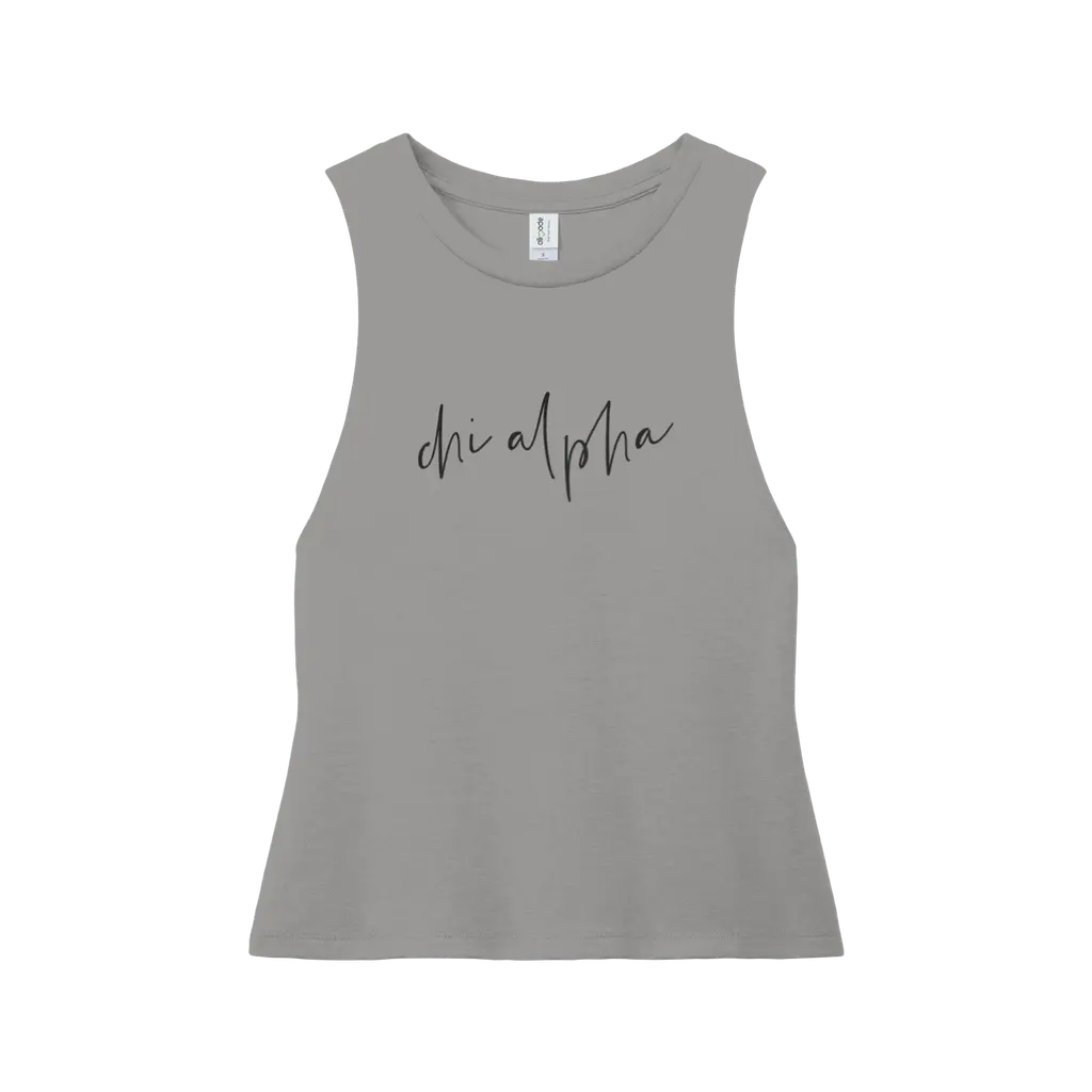 Chi Alpha Script Muscle Tank