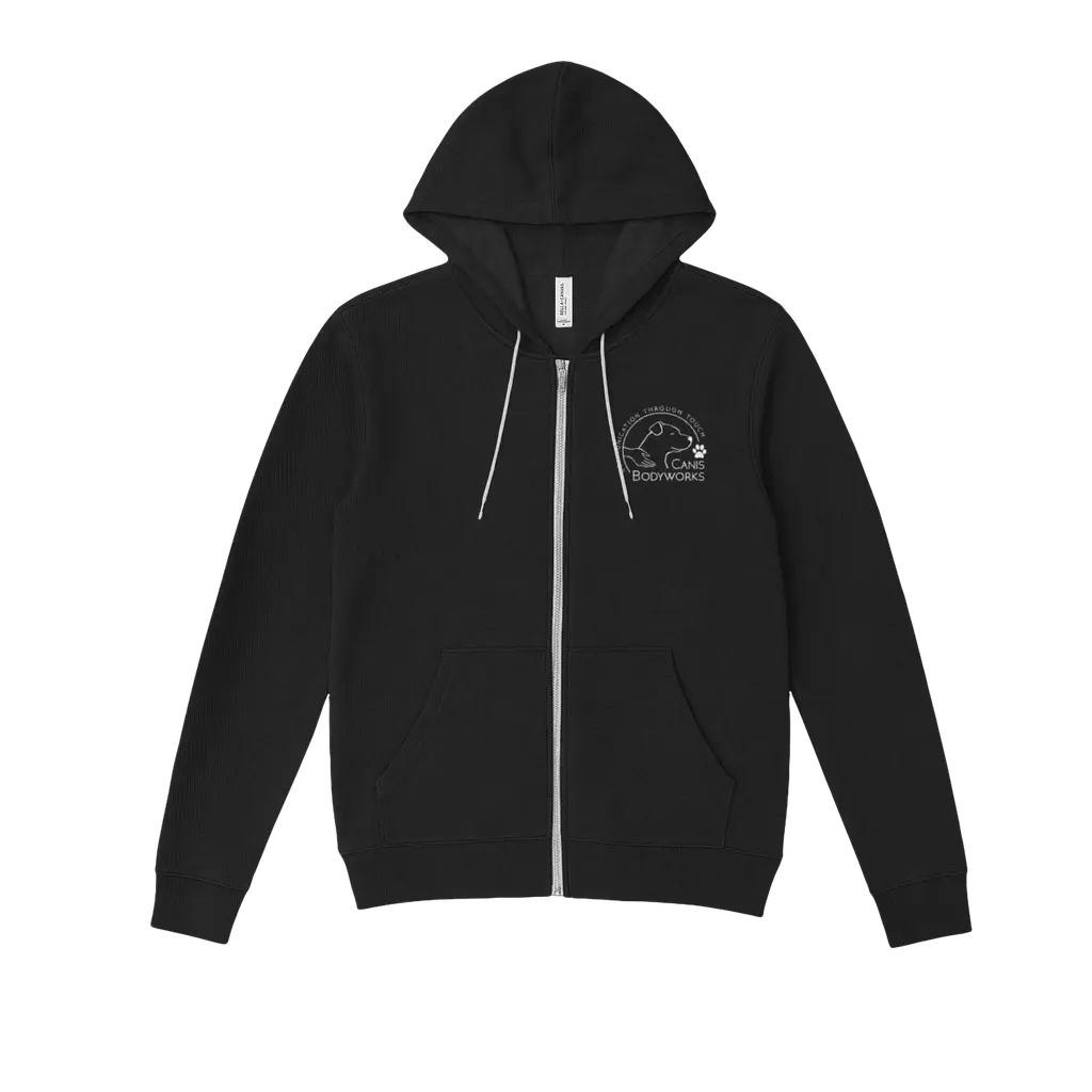 Canis Zip-Up Hoodie - White logo