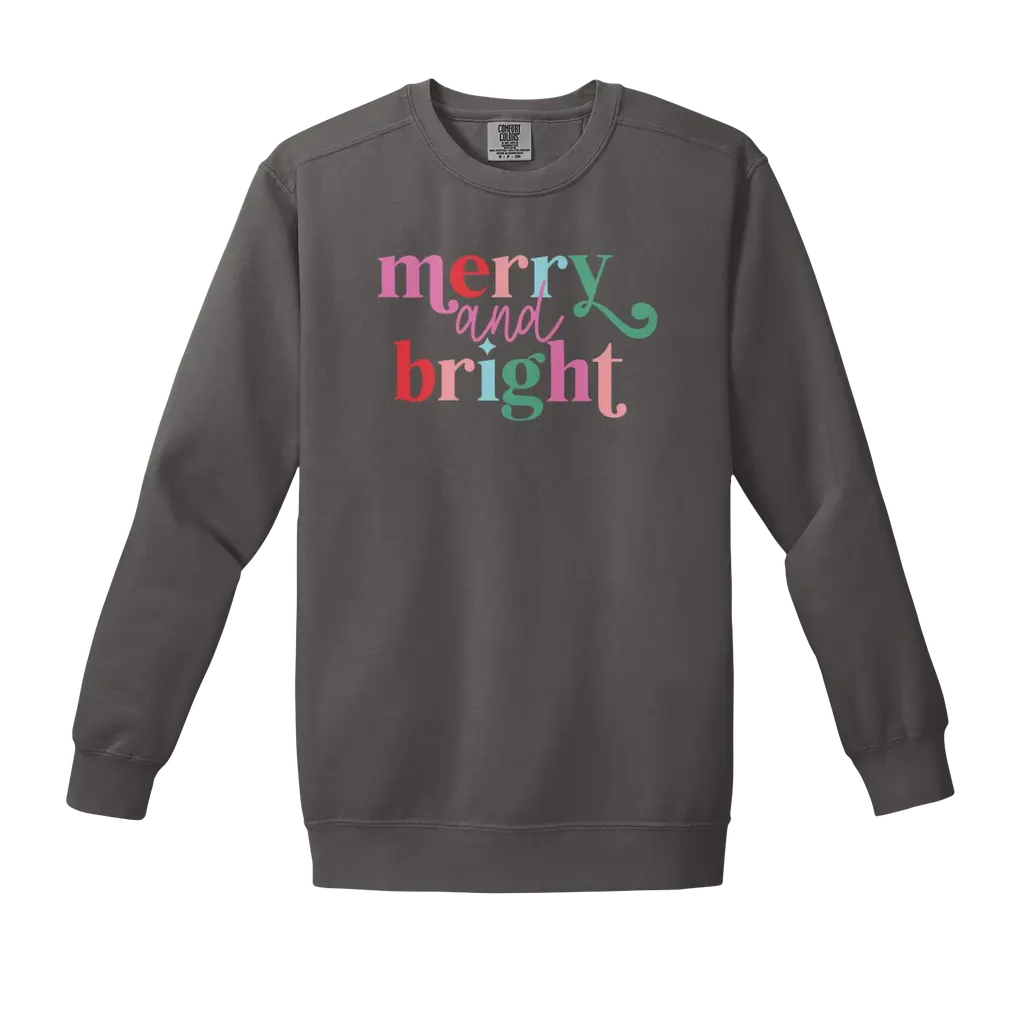 Merry & Bright: Comfort Colors Crewneck Sweatshirt