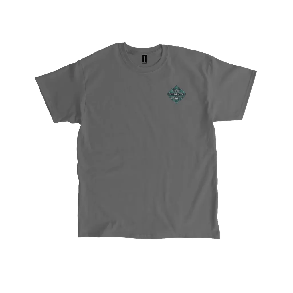 Unisex Tee Small Logo front/Yoga Heals Soul Back 