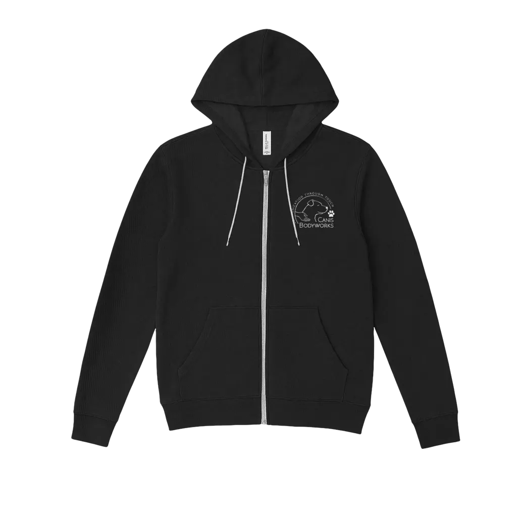 Canis Zip-Up Hoodie - White logo