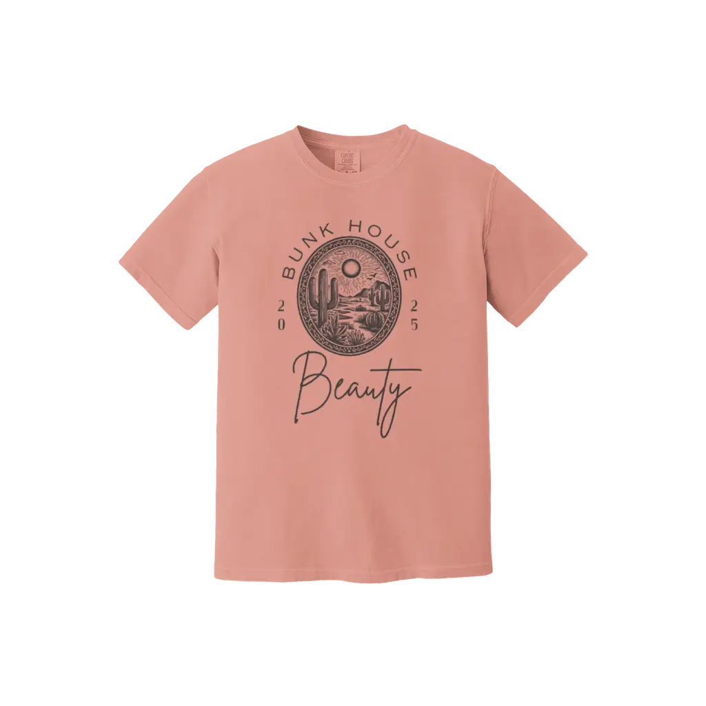 Bunkhouse Beauty original logo Comfort Colors Tee