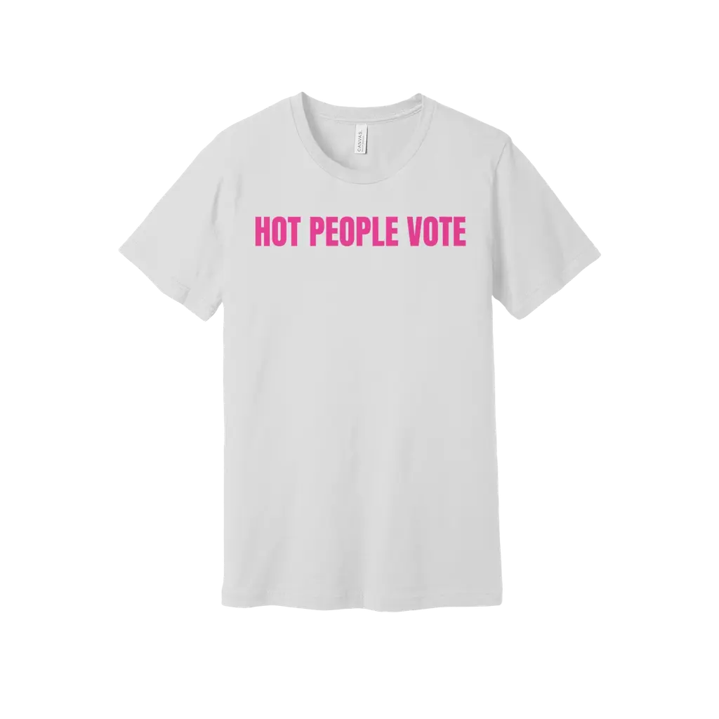 Hot People Vote Tee: White