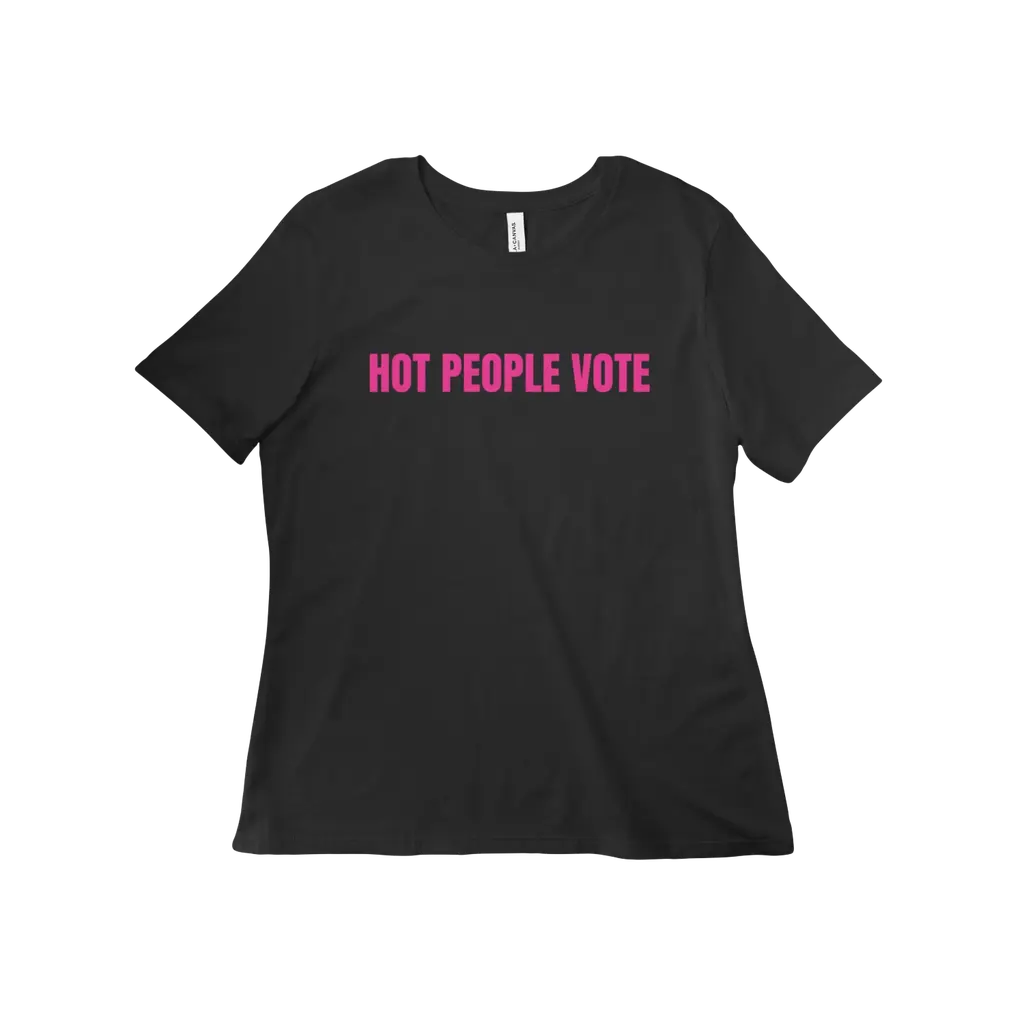 Hot People Vote Women's Tee: Black