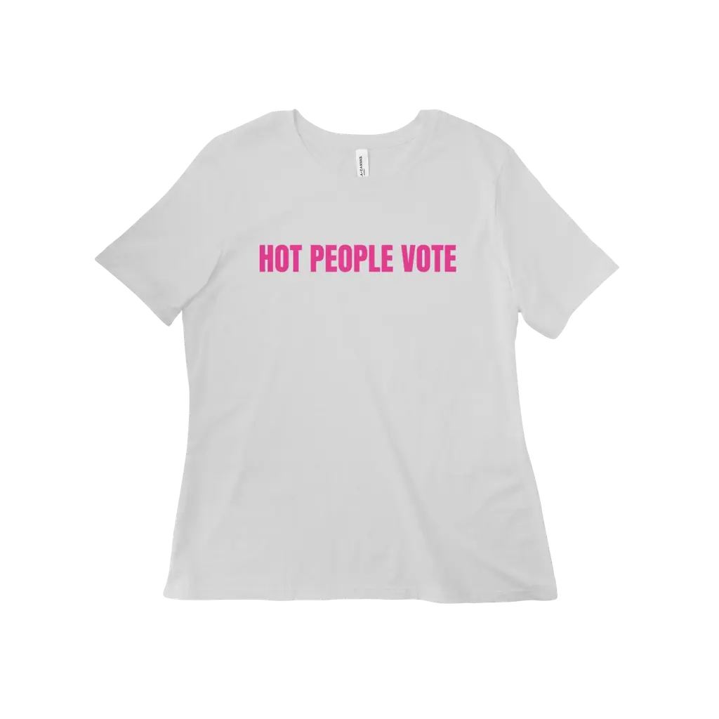 Hot People Vote Women's Tee: White