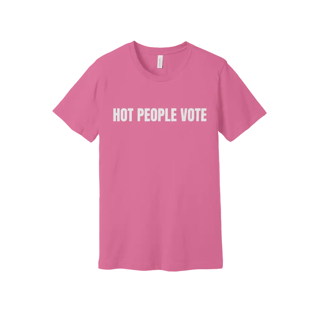 Hot People Vote Tee: Pink