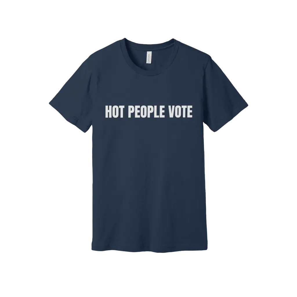 Hot People Vote Tee: Navy