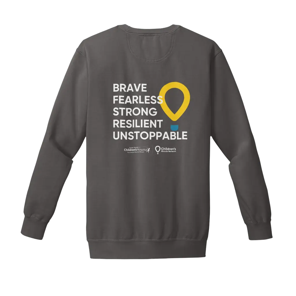 Brave and Unstoppable: Comfort Colors Crewneck Sweatshirt